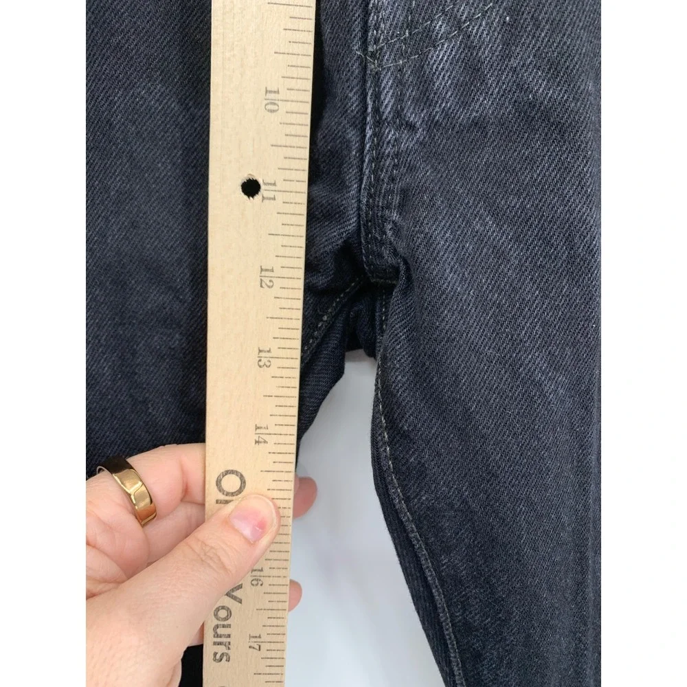 Levis 501 Jeans Mens 36x32 Black Straight Leg Button Fly Cotton Denim Pants